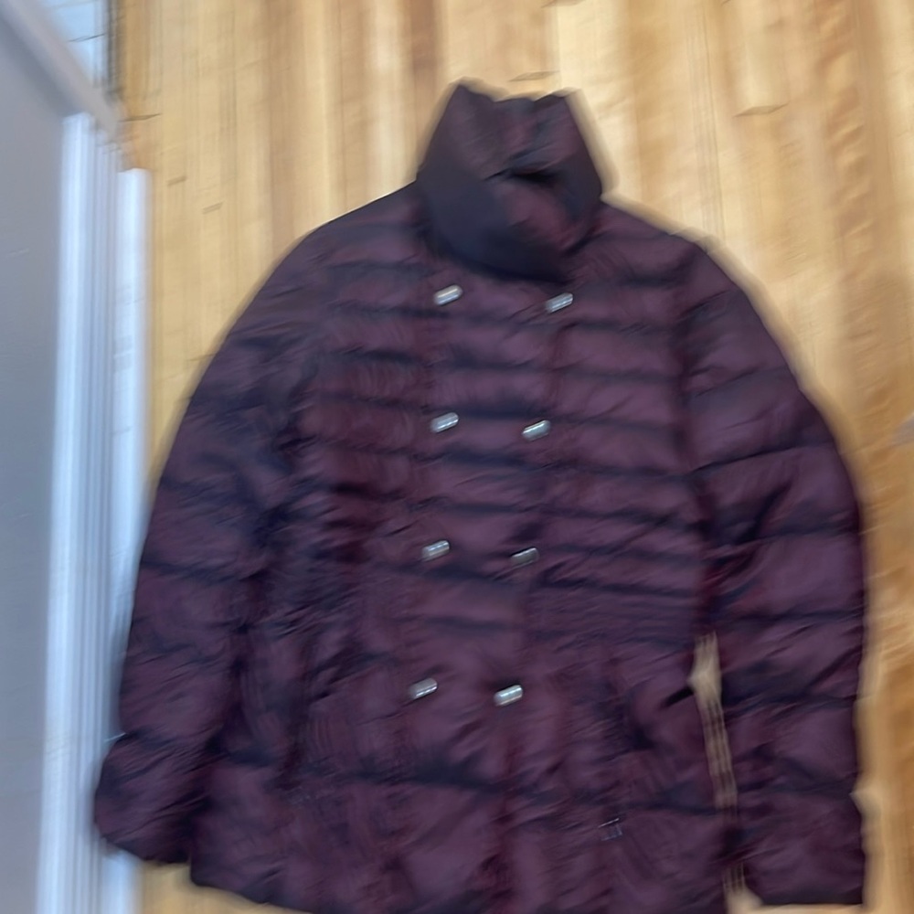 OLSEN aubergine color stunning puffer Dry cleaned size XS 4